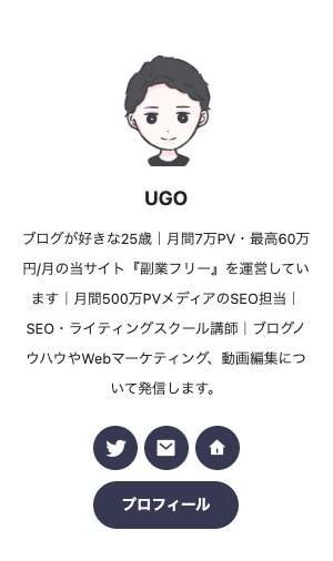 ①ブログのプロフィール画像